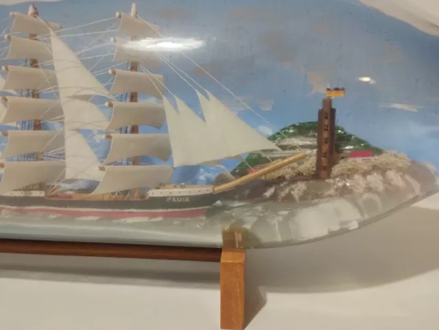 🟢Unique Rare Model Ship Pamir in a Bottle" 1905/Germany/🟢19.3 inches 3