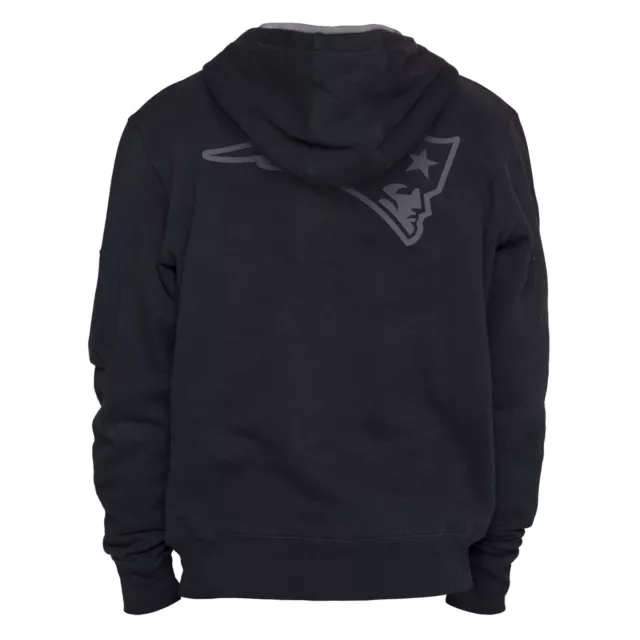 Felpa con cappuccio New Era x ALPHA IND NFL New England Patriots logo pullover con cappuccio nero 2
