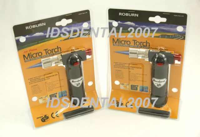 2 PCS Butane Micro Torch Dental Lab Cooking Soldering