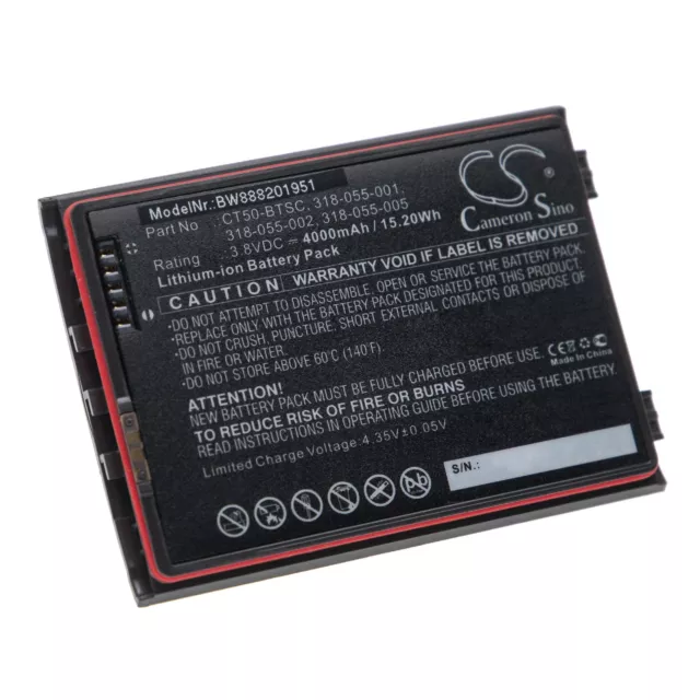 Batteria 4000mAh per Honeywell 318-055-011, CT50-BTSC, Dolphin CT50-BTSC