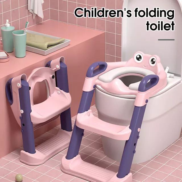 Riduttore WC per Bambini,Baby training WC vasino sedile con scaletta antiscivolo