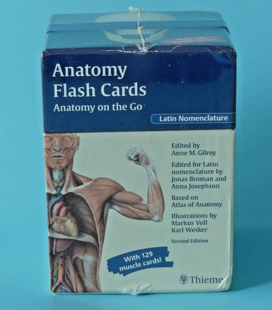 THIEME ANATOMY FLASH Cards Latin Nomenclature With 129 Muscle Cards Sealed Box EUR 40,01