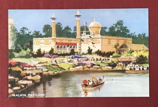 Postcard British Empire Exhibition 1924 MALAYA PAVILION #32045