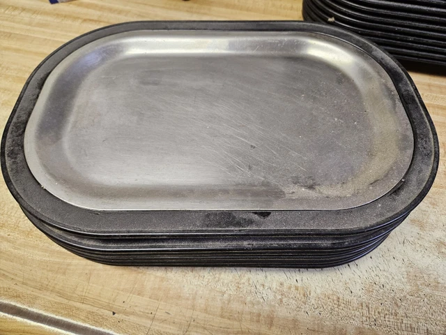 THERMO PLATE - STEAK PLATE - LOT OF 8 PLATES WITH 6 INSERTS - made in USA THERMO PLATE - STEAK PLATE - LOT OF 8 PLATES WITH 6 INSERTS - made in USA