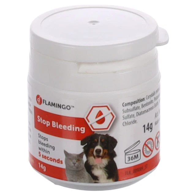 Flamingo Blutstillendes Polvo Dalko 14G para Perros, Nuevo