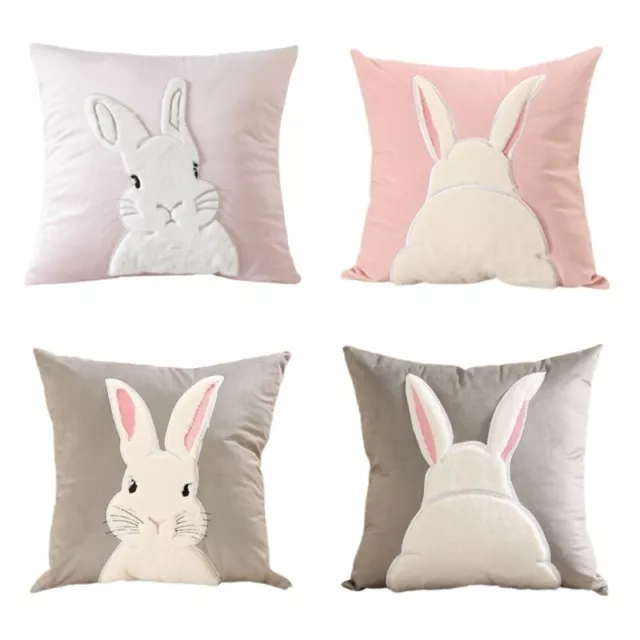 Easter Rabbit Pillow Cover for Sofa Bedroom Home Decorations Luxury Cushion Case