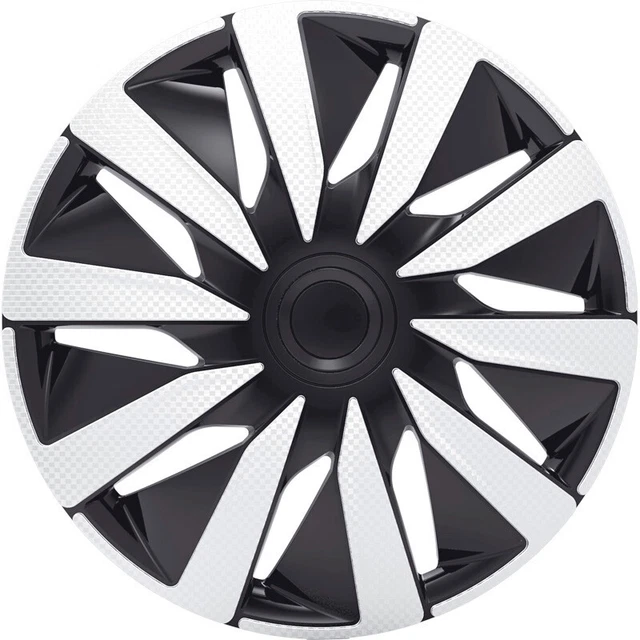 Jeu d'enjoliveurs J-Tec Rosso 15-inch argent/noir