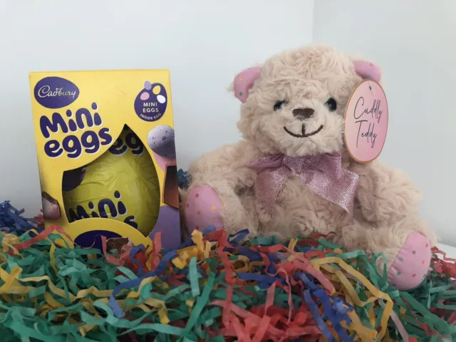Girls Easter Bunny Gift Hamper 🐣Easter Egg & A Cute Pink Soft Bear Teddy