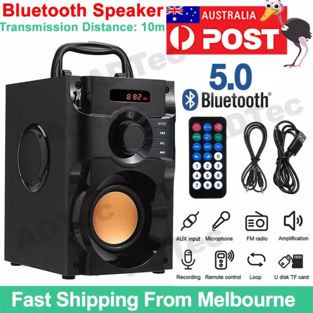 Wireless Bluetooth Portable Speakers Stereo Bass USB/TF/ Radio Outdoor Subwoofer