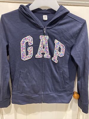gap Girls  size XXL age 14 - 16 years navy blue full zip hoodie 150cm