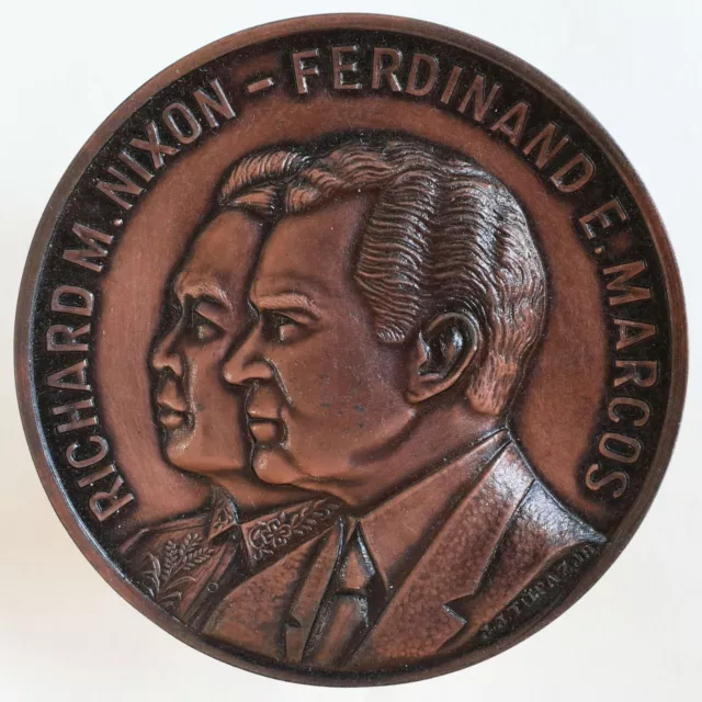 1969 Philippines Richard M. Nixon & Ferdinand E. Marcos (J. J. Tupaz, Jr.) Medal