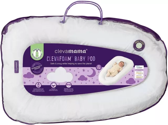 ClevaMama Baby Pod and Cocoon Newborn Nest Tummy time Reducer for Cot - 52x87 cm 3