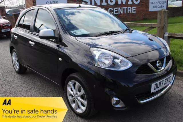 17/17 Nissan Micra N-Tec Automatic Low Mileage Black 1.2 High Spec Petrol 5 Door