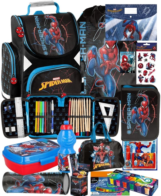 PASO Spider-Man Federmappe 22-teilig - Komplettset Für Grundschüler Mit Stiften & Zubehör