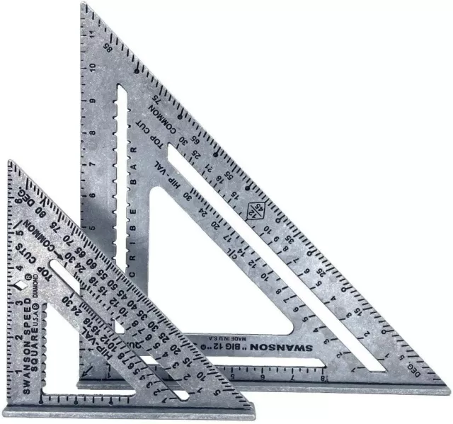 Swanson SW1201K 12in/7in Quick Speed Roofing Rafter Layout Carpentry Twin Square 2