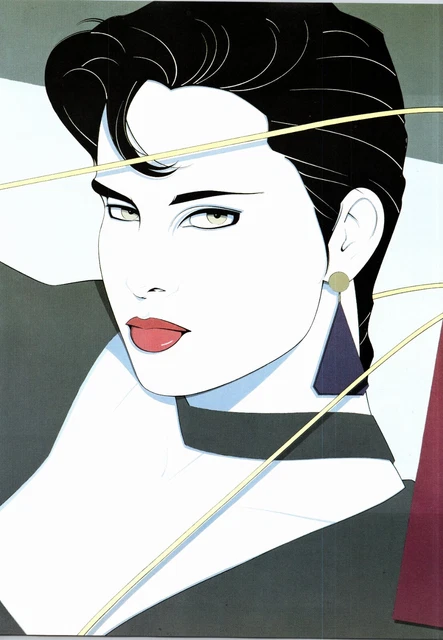 12" x 9" single print - from 1985 Patrick Nagel hardback book - Vintage j