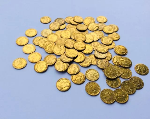 1865 Mexico Gold Token. .05Gr Maximiliano Emperador