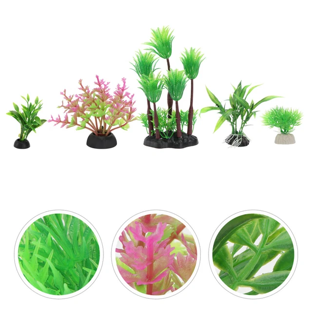 5Pcs Aquarium Adornment Simulation Wasserpflanzen Aquarium Landschaft Prop