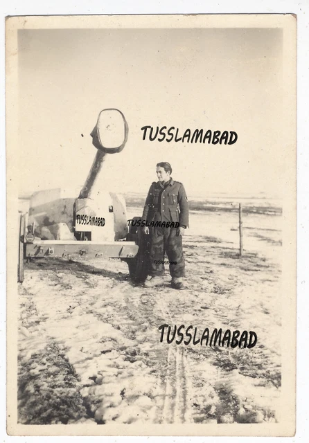 Soldat Tarnhose Geschütz Langrohr Kanone Technik Russland  2 WK
