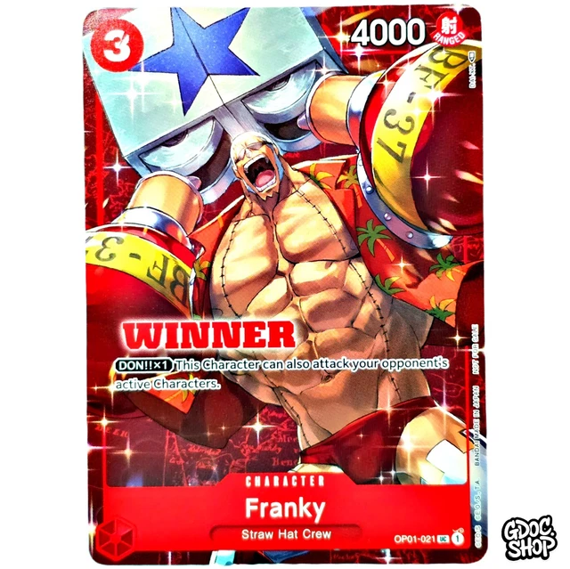 One Piece Card Franky One Piece Card Game Promo R Franky (OP01-021) - Japanese, Near Mint, Foil Full Art One Piece Card Franky One Piece Card Game Promo R Franky (OP01-021) - Japanese, Near Mint, Foil Full Art