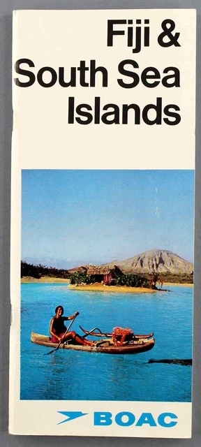 Boac Fiji South Sea Islands Vintage Airline Brochure 1969 B.o.a.c.