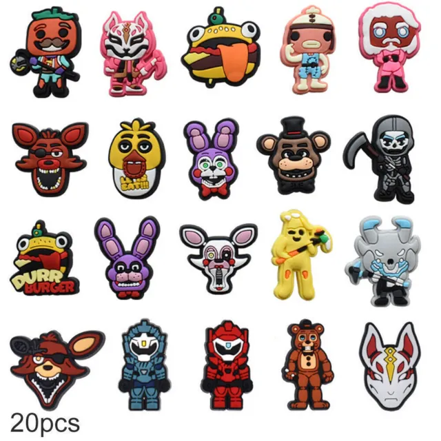 20Pcs Set Five Nights at Freddy's Shoe Charms For Croc Shoes Jibbitz Decoration-