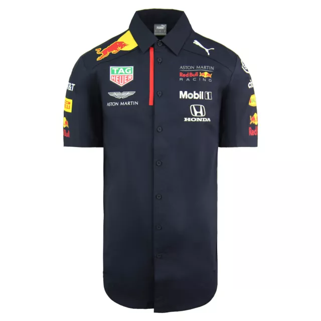 Puma Aston Martin Red Bull Racing Team F1 Short Sleeve Mens Shirt 762883 01