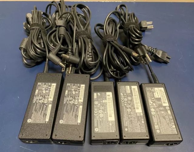 Lot (5) Genuine HP 65W AC Adapters 708778-001 756413-001 19.5V 3.33A 5mm Tip