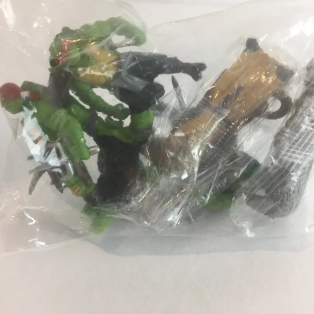 Lot of 6 Teenage Mutant Ninja Turtle Mini Action Figures TMNT 2” Shredder Splint