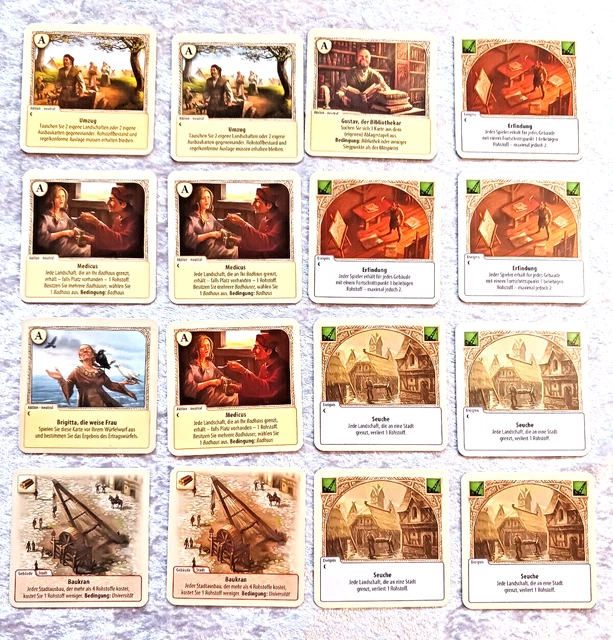 SIEDLER VON CATAN BasisSet Ersatzteile (Zeit des Fortschritts) 30 Karten EUR 6,00 PicClick DE