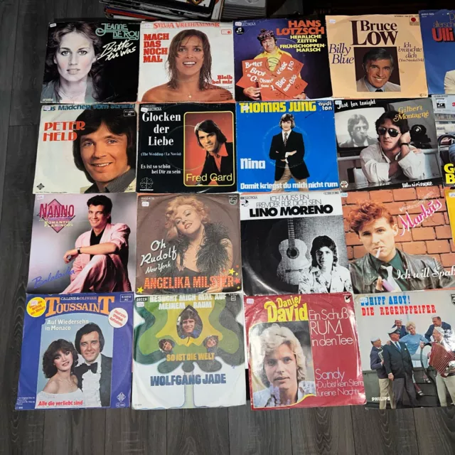 100 x  7"Singles Schallplatten , Sammlung Konvolut Deutsche Schlager,Disco