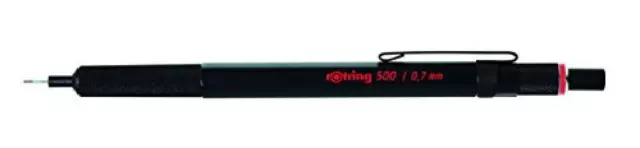 (TG. 1 Unit  (Confezione da 1)) Rotring 500 portamine calibrato 0,7 mm – Nero