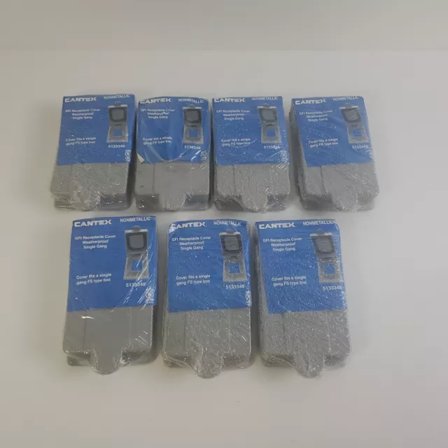 Cantex 5133348 GFCI Receptacle Cover Weatherproof Single Gang Nonmetallic 7 PACK