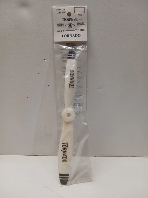 Vintage Tornado Grish RC Airplane Nylon Propeller white size 8-4 NOS Vintage Tornado Grish RC Airplane Nylon Propeller white size 8-4 NOS