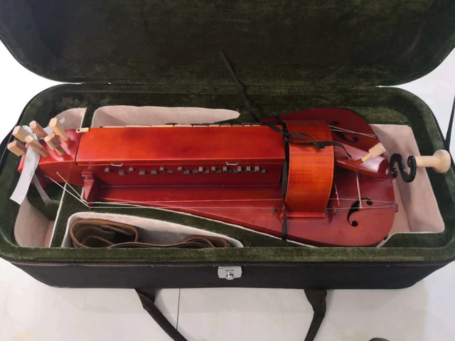 Hand Made 6 strings 24 keys Hurdy Gurdy,Maple wood #2 11