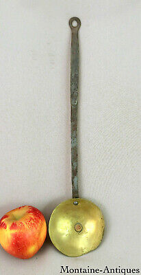 Forged Iron and Brass Hearth Spoon 18th/19th Cent
