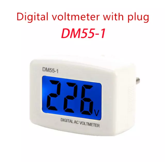 LED Digital Voltage Meter DM55-1 AC 110-220V US Plug Voltage Tester Voltmeter