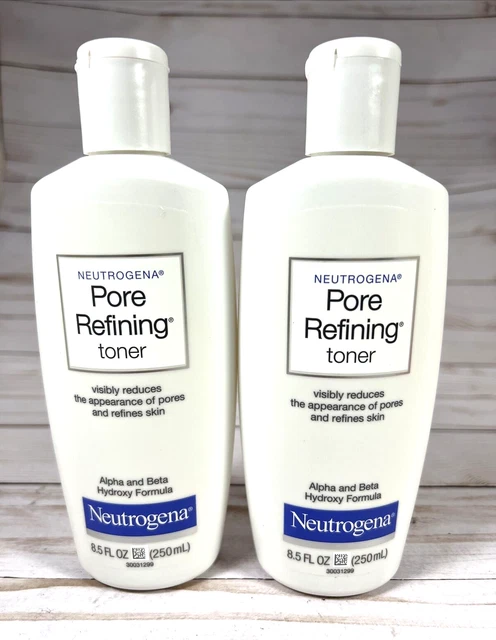 Neutrogena Pore Refining Toner 8.5oz (2 Bottles) Alpha & Beta Hydroxy Formula
