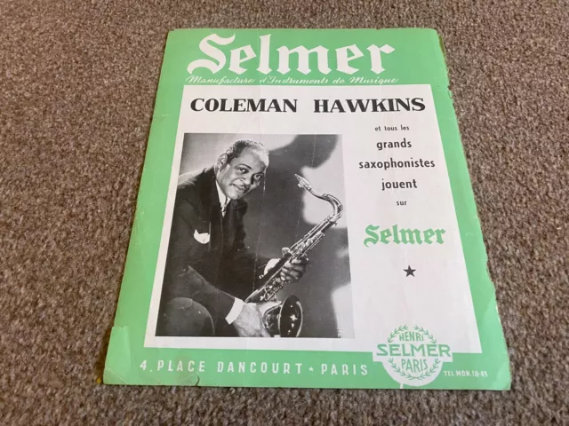 Jbf71 Anzeige 11X8 Henri Selmer Paris - Coleman Hawkins