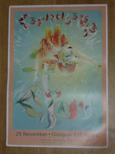 Bjork  Glasgow nov.2019 live music band show tour memorabilia concert gig poster