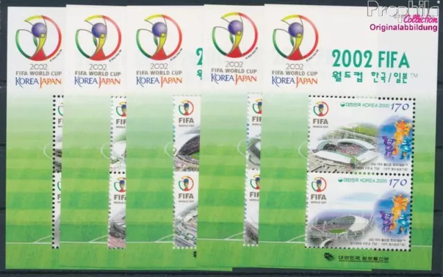 Briefmarken Süd-Korea 2000 Mi Block684-Block688 postfrisch Fußball (10161039