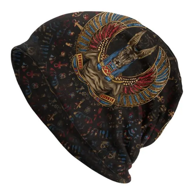 Unisex Bonnet Hats Anubis Egyptian God Cap Outdoor Ski Ancient Egypt Beanies Cap