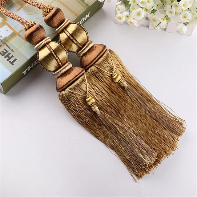 1 Pair Curtain Braided Rope Tassels Tiebacks Tie Backs Lantern Ball Decor 7