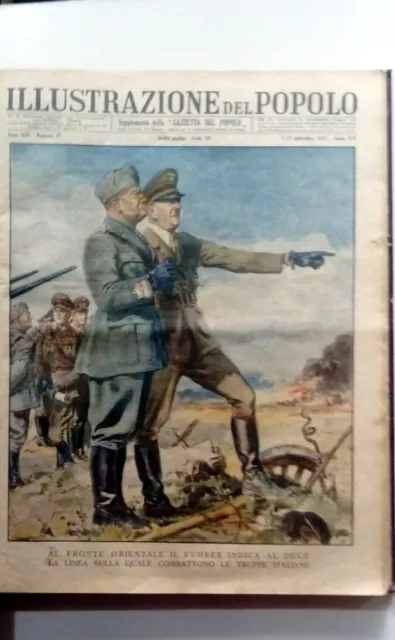 53 FASCICOLI ILLUSTRAZIONE DEL POPOLO 1941 SECONDA GUERRA MONDIALE fascismo duce