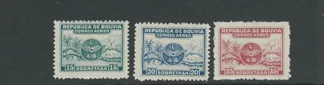 Bolivia 1928 Lloyd Aereo Boliviano (Scott C8-10) VF Mlh