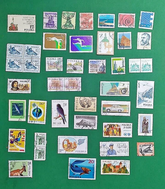 briefmarken polen sammlung  ab1956 - 2004, 43 Stück, gestempelt, Lot#49