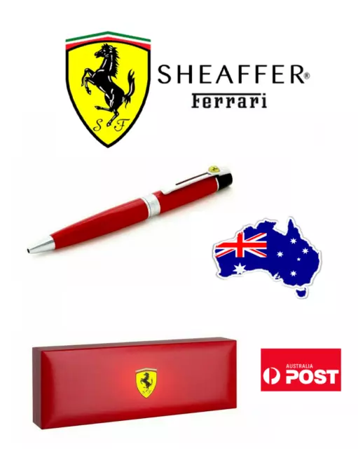 Sheaffer Ferrari 300 Rosso Corsa Red Ballpoint Pen - SH-9503-2 - Ferrari Lice...