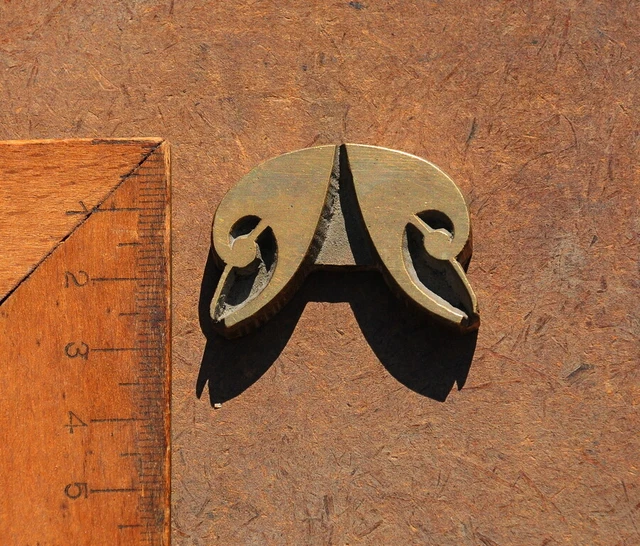 Messingornament Zierornament Messing Buchbinder Blindprägung Ornament Jugendstil