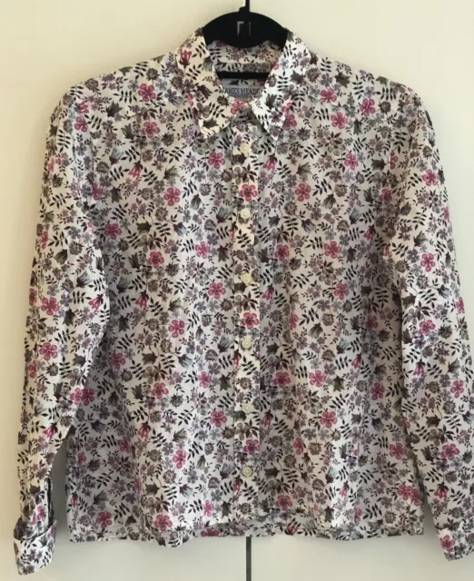 James Meade Floral Liberty Print Shirt Blouse Long Sleeve - UK 12 - VGC