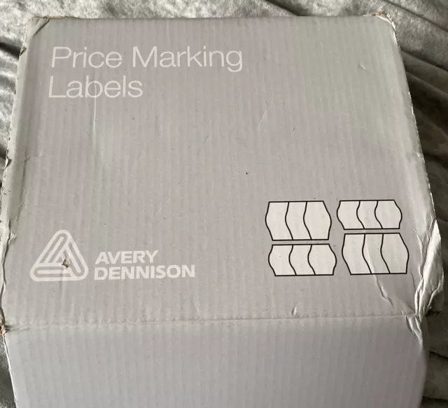 Avery Dennison CAS 1/8 Price Gun Labels White Removable 10 Roll 15,000 Labels